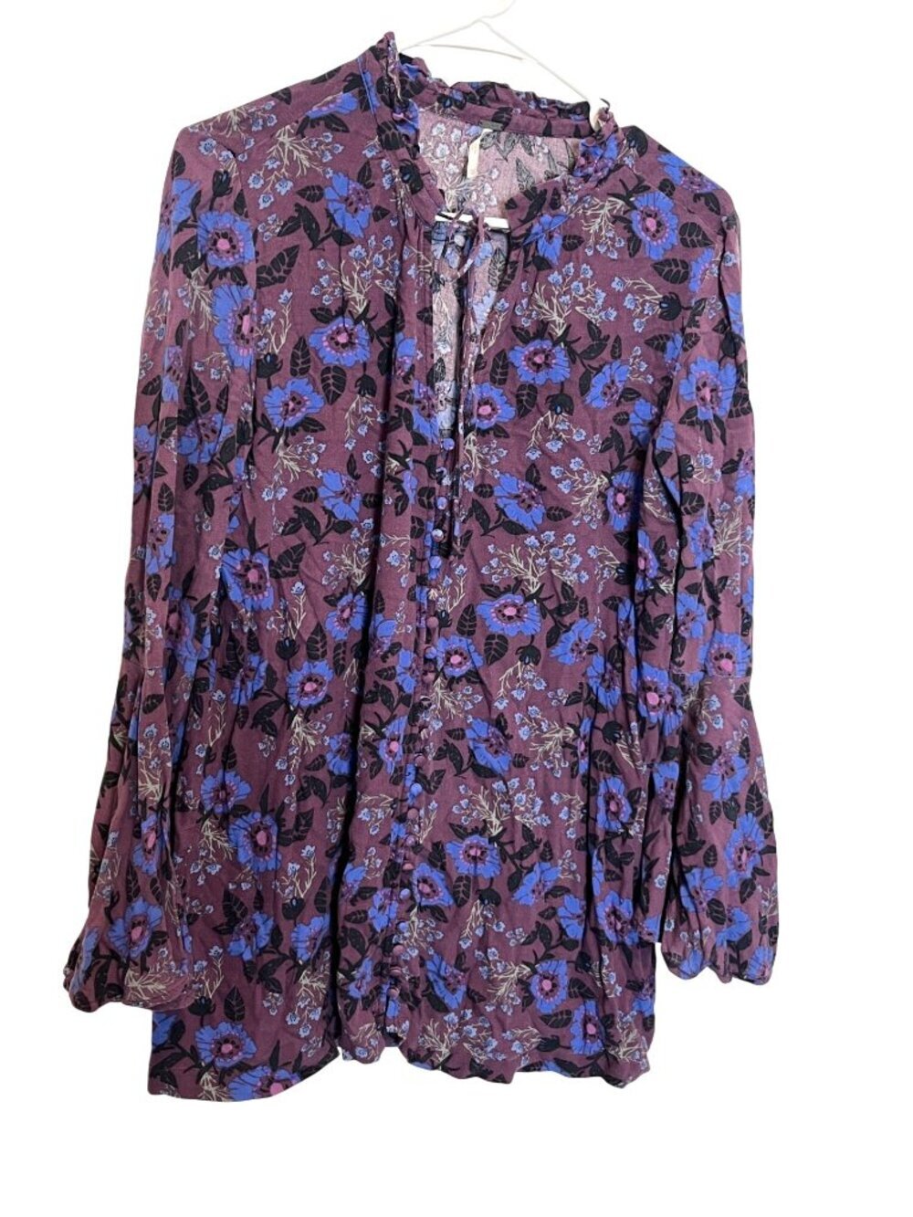 Free People Purple Floral Boho Magic Mystery Tunic Women XS - Picture 3 of 11